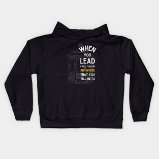 When You Lead I Will Follow - Black - Gazebo Kids Hoodie